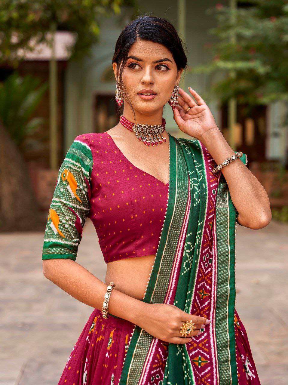 Women's Traditional Printed Lehenga Choli Set with Bandhani Dupatta ? Festive & Navratri Wear - Image 7